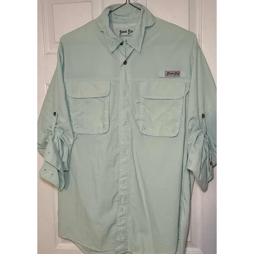 Bimini Bay Outfitters Shirt Mens Men's SolarGuard BloodGuard Fishing Green